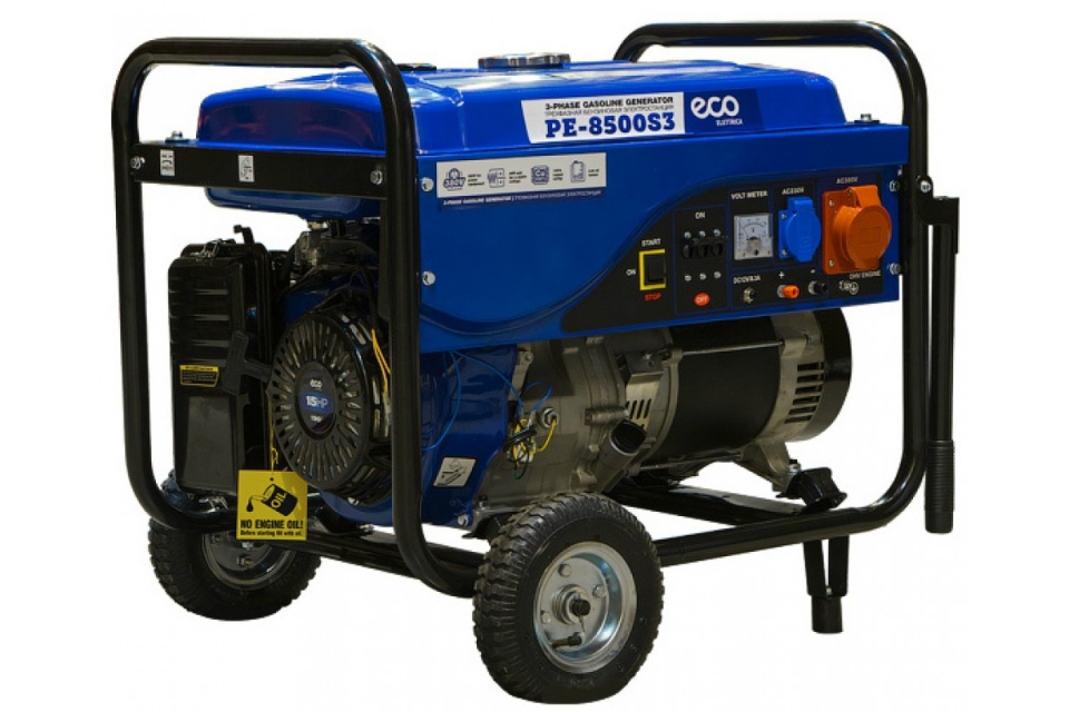 Прокат генератора на 380в ECO PE-8501S3 6.5кВт